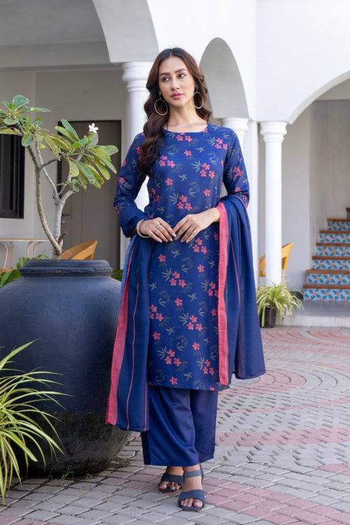 Navy Blue Kurta Set