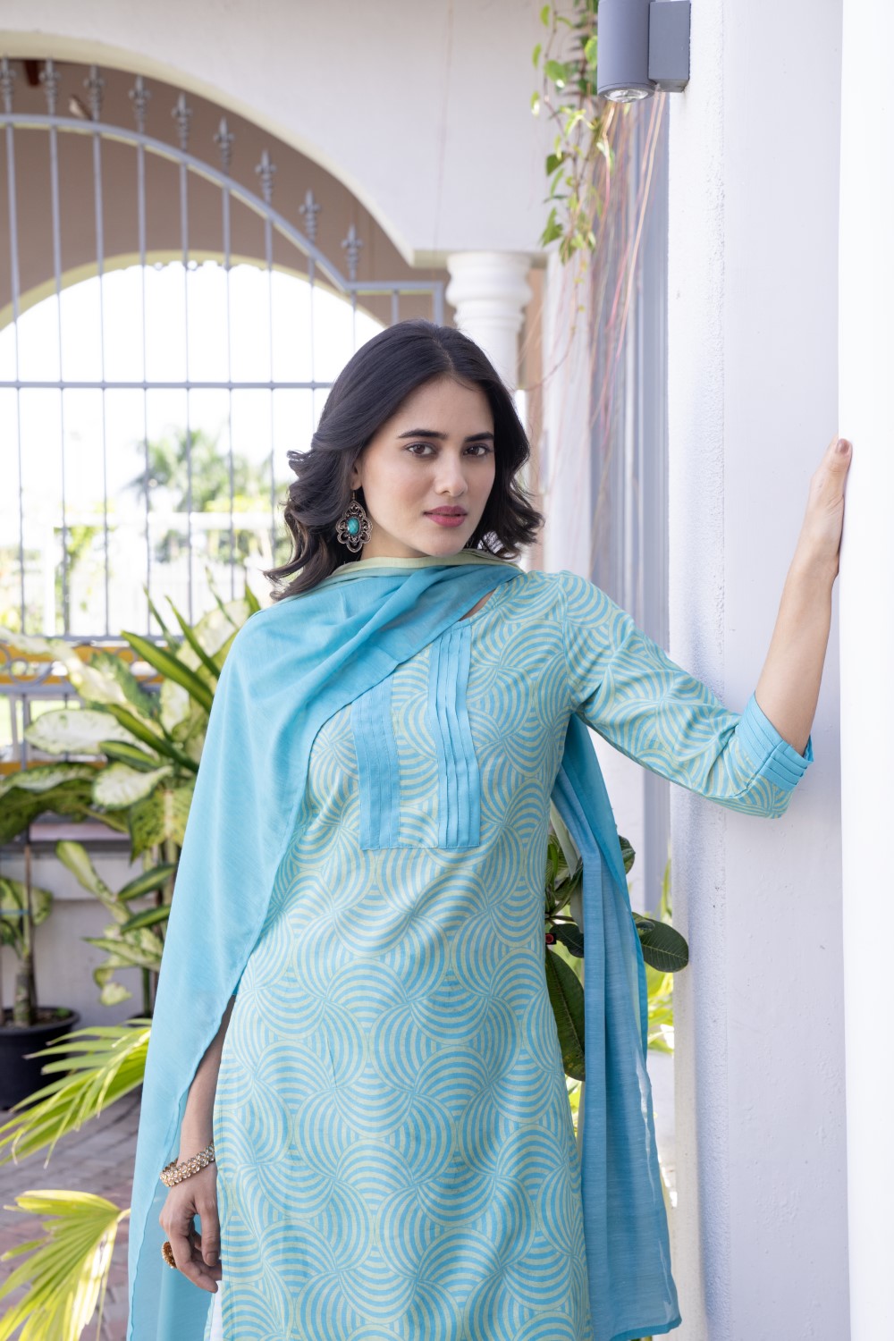 Green Glaze Kurta Set